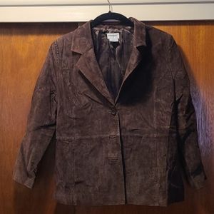Women's Brown Suede Coat - Size 20W